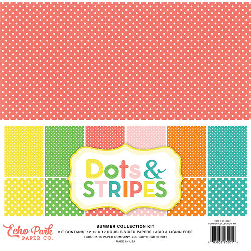 Echo Park - Dots and Stripes Collection - Summer - 12 x 12 Collection Kit