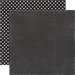 Echo Park - Dots and Stripes Collection - Travel - 12 x 12 Double Sided Paper - Black