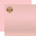 Echo Park - Dots and Stripes Collection - Copper Foil - 12 x 12 Double Sided Paper with Foil Accents - Light Pink