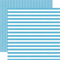 Echo Park - Dots and Stripes Collection - Summer - 12 x 12 Double Sided Paper - Poolside Stripe