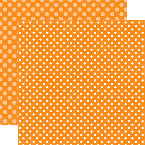 Echo Park - Dots and Stripes Collection - Fall - 12 x 12 Double Sided Paper - Butterscotch Dot