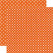 Echo Park - Dots and Stripes Collection - Fall - 12 x 12 Double Sided Paper - Pumpkin Dot