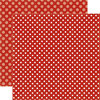 Echo Park - Dots and Stripes Collection - Fall - 12 x 12 Double Sided Paper - Apple Dot