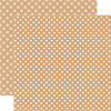 Echo Park - Dots and Stripes Collection - Fall - 12 x 12 Double Sided Paper - Oatmeal Dot