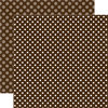 Echo Park - Dots and Stripes Collection - Fall - 12 x 12 Double Sided Paper - Molasses Dot