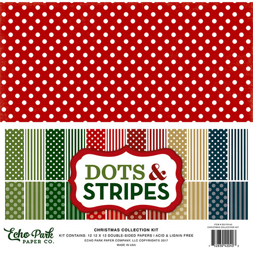 Echo Park - Dots and Stripes Collection - Christmas - 12 x 12 Collection Kit