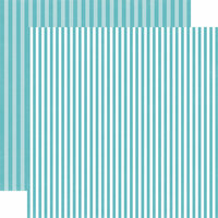 Echo Park - Dots and Stripes Collection - Winter - 12 x 12 Double Sided Paper - Powder Blue Stripe