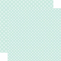 Echo Park - Dots and Stripes Collection - Winter - 12 x 12 Double Sided Paper - Smooth Ice Dot