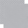 Echo Park - Dots and Stripes Collection - Winter - 12 x 12 Double Sided Paper - Silver Chill Dot