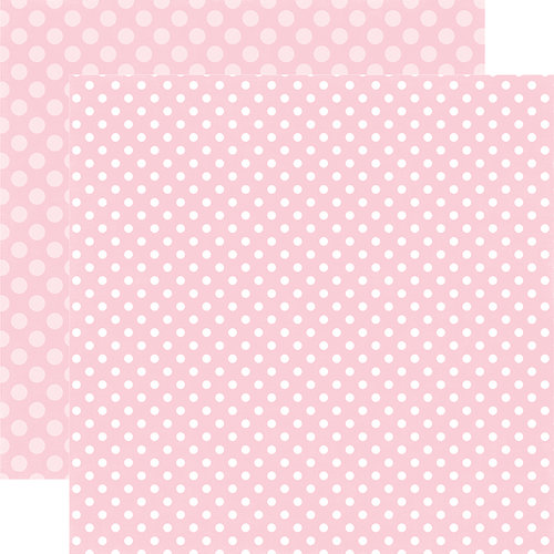 Echo Park - Dots and Stripes Collection - Valentines - 12 x 12 Double Sided Paper - Bubblegum Bliss Dot