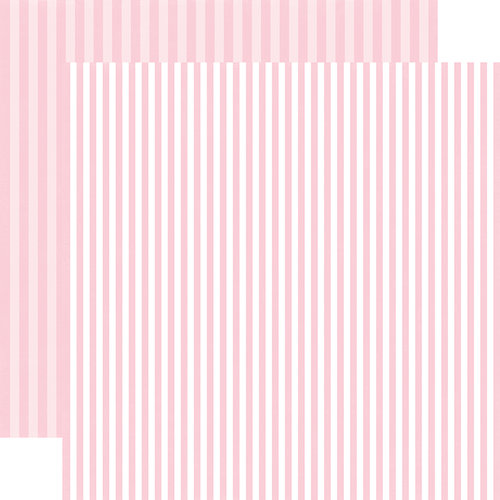 Echo Park - Dots and Stripes Collection - Valentines - 12 x 12 Double Sided Paper - Bubblegum Bliss Stripe
