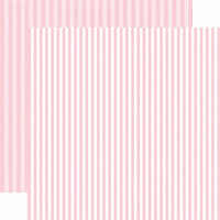 Echo Park - Dots and Stripes Collection - Valentines - 12 x 12 Double Sided Paper - Bubblegum Bliss Stripe