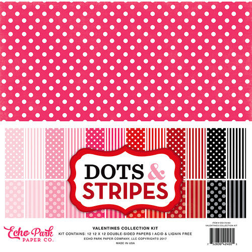Echo Park - Dots and Stripes Collection - Valentines - 12 x 12 Collection Kit