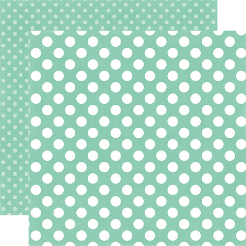Echo Park - Dots and Stripes Collection - Little Girl - 12 x 12 Double Sided Paper - Sweet Mint Dot