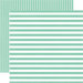 Echo Park - Dots and Stripes Collection - Little Girl - 12 x 12 Double Sided Paper - Sweet Mint Stripe