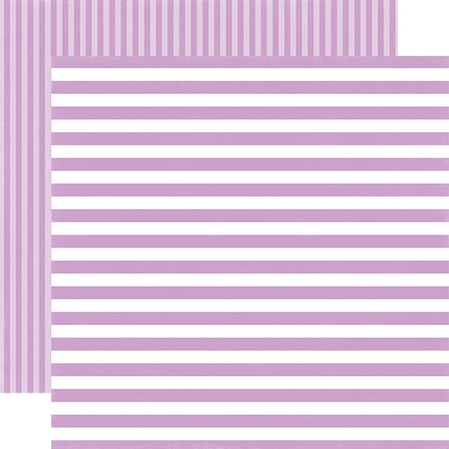 Echo Park - Dots and Stripes Collection - Little Girl - 12 x 12 Double Sided Paper - Lilac Stripe