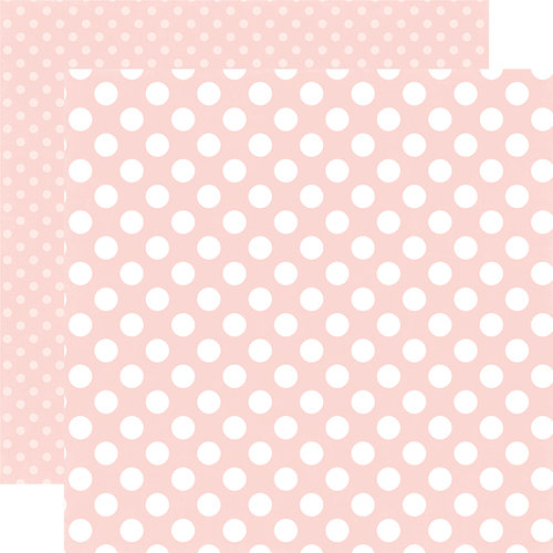 Echo Park - Dots and Stripes Collection - Little Girl - 12 x 12 Double Sided Paper - Rose Petal Dot