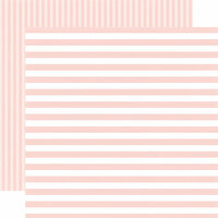 Echo Park - Dots and Stripes Collection - Little Girl - 12 x 12 Double Sided Paper - Rose Petal Stripe