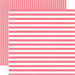 Echo Park - Dots and Stripes Collection - Little Girl - 12 x 12 Double Sided Paper - Lipstick Stripe