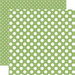 Echo Park - Dots and Stripes Collection - Little Girl - 12 x 12 Double Sided Paper - Garden Green Dot