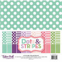 Echo Park - Dots and Stripes Collection - Little Girl - 12 x 12 Collection Kit