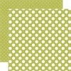 Echo Park - Dots and Stripes Collection - Little Boy - 12 x 12 Double Sided Paper - Inchworm Dot