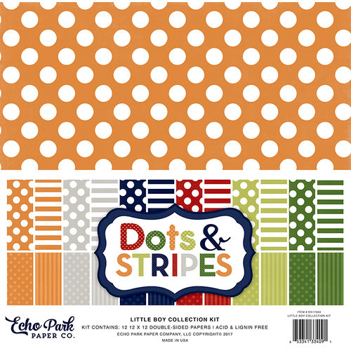 Echo Park - Dots and Stripes Collection - Little Boy - 12 x 12 Collection Kit