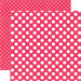 Echo Park - Dots and Stripes Collection - Spring - 12 x 12 Double Sided Paper - Melon Kiss Dot