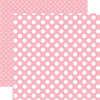 Echo Park - Dots and Stripes Collection - Spring - 12 x 12 Double Sided Paper - Pink Flamingo Dot