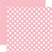 Echo Park - Dots and Stripes Collection - Spring - 12 x 12 Double Sided Paper - Pink Flamingo Dot