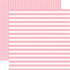 Echo Park - Dots and Stripes Collection - Spring - 12 x 12 Double Sided Paper - Pink Flamingo Stripe