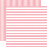Echo Park - Dots and Stripes Collection - Spring - 12 x 12 Double Sided Paper - Pink Flamingo Stripe