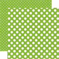 Echo Park - Dots and Stripes Collection - Spring - 12 x 12 Double Sided Paper - Lime Twist Dot