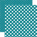 Echo Park - Dots and Stripes Collection - Spring - 12 x 12 Double Sided Paper - Coastal Crush Dot