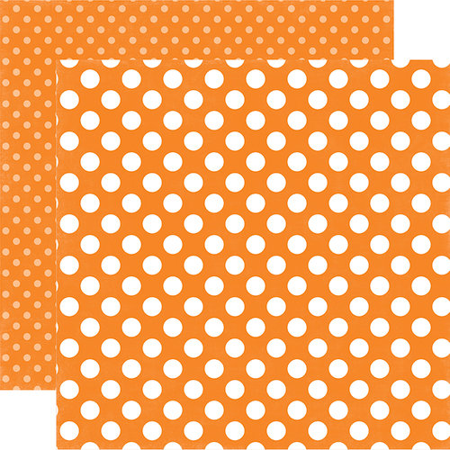 Echo Park - Dots and Stripes Collection - Spring - 12 x 12 Double Sided Paper - Tangerine Tango Dot