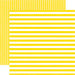 Echo Park - Dots and Stripes Collection - Spring - 12 x 12 Double Sided Paper - Lemon Passion Stripe