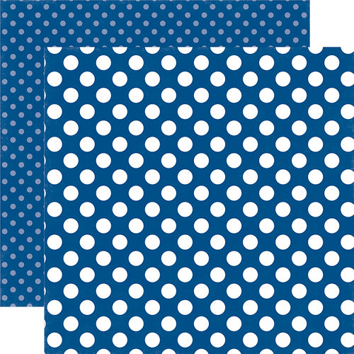 Echo Park - Dots and Stripes Collection - Summer - 12 x 12 Double Sided Paper - Blue Lagoon Dot
