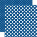 Echo Park - Dots and Stripes Collection - Summer - 12 x 12 Double Sided Paper - Blue Lagoon Dot