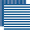 Echo Park - Dots and Stripes Collection - Summer - 12 x 12 Double Sided Paper - Blue Lagoon Stripe