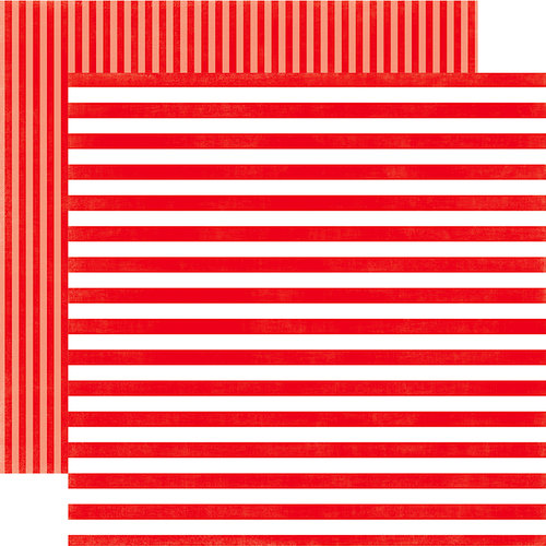 Echo Park - Dots and Stripes Collection - Summer - 12 x 12 Double Sided Paper - Tugboat Stripe