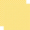 Echo Park - Dots and Stripes Collection - Spring - 12 x 12 Double Sided Paper - Banana Cream Dot