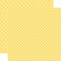 Echo Park - Dots and Stripes Collection - Spring - 12 x 12 Double Sided Paper - Banana Cream Dot