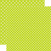 Echo Park - Dots and Stripes Collection - Spring - 12 x 12 Double Sided Paper - Key Lime Dot