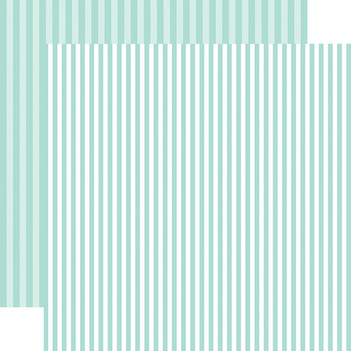 Echo Park - Dots and Stripes Collection - Spring - 12 x 12 Double Sided Paper - Blueberry Stripe