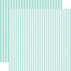Echo Park - Dots and Stripes Collection - Spring - 12 x 12 Double Sided Paper - Blueberry Stripe