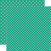 Echo Park - Dots and Stripes Collection - Summer - 12 x 12 Double Sided Paper - Sea Turtle Dot