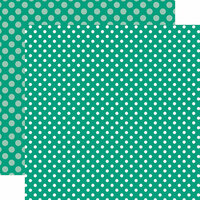 Echo Park - Dots and Stripes Collection - Summer - 12 x 12 Double Sided Paper - Sea Turtle Dot