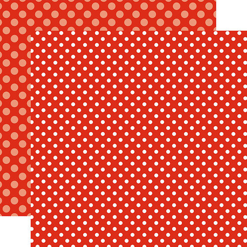 Echo Park - Dots and Stripes Collection - Summer - 12 x 12 Double Sided Paper - Lifeguard Dot