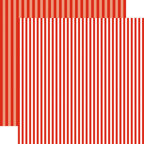 Echo Park - Dots and Stripes Collection - Summer - 12 x 12 Double Sided Paper - Lifeguard Stripe