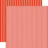 Echo Park - Dots and Stripes Collection - Summer - 12 x 12 Double Sided Paper - Lifeguard Stripe